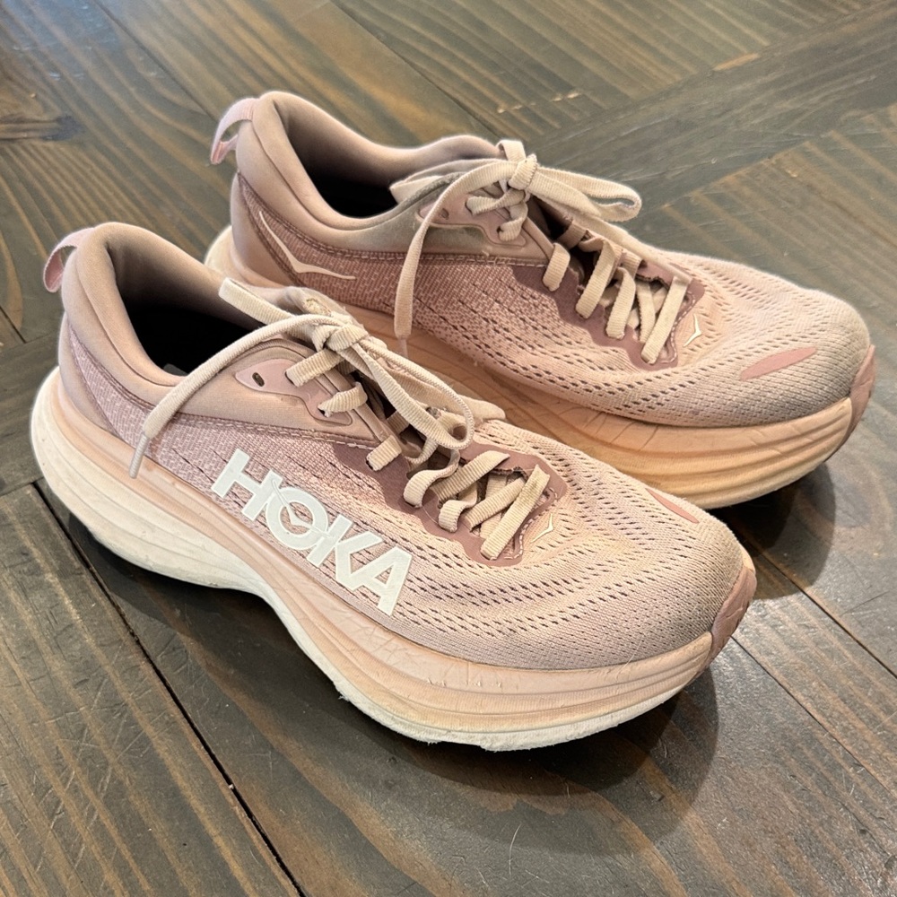 Hoka Women's Dusty Pink Athletic Running Shoes
